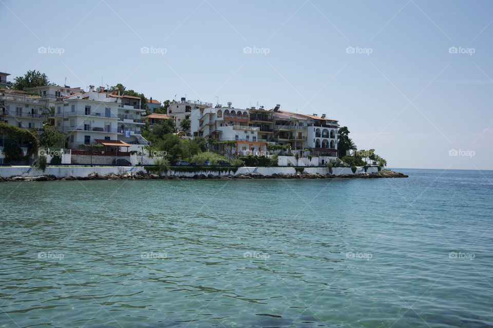 Skala Marion village. Skala Marion in western part of Thassos island in Greece