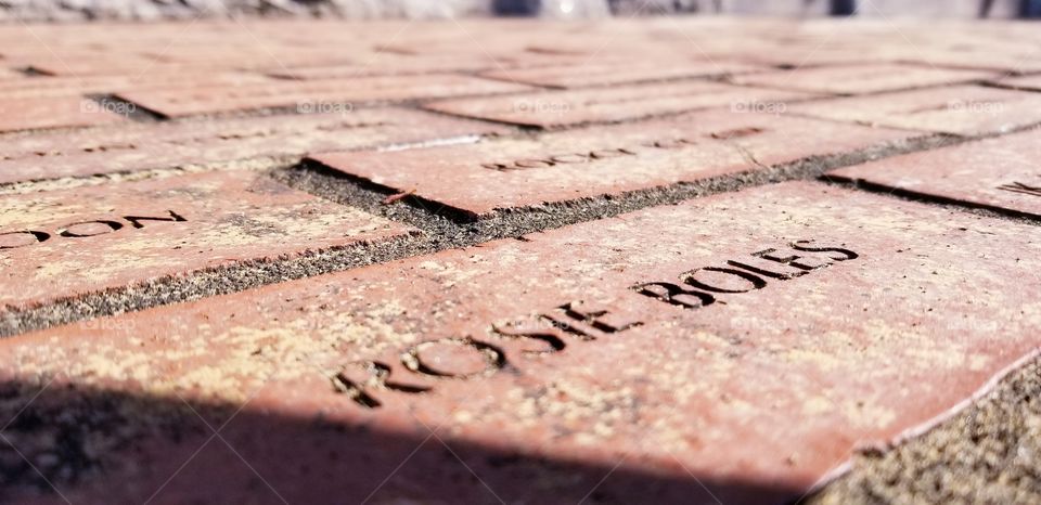 Names etched in to the bricks to remember  and pass down to future generations