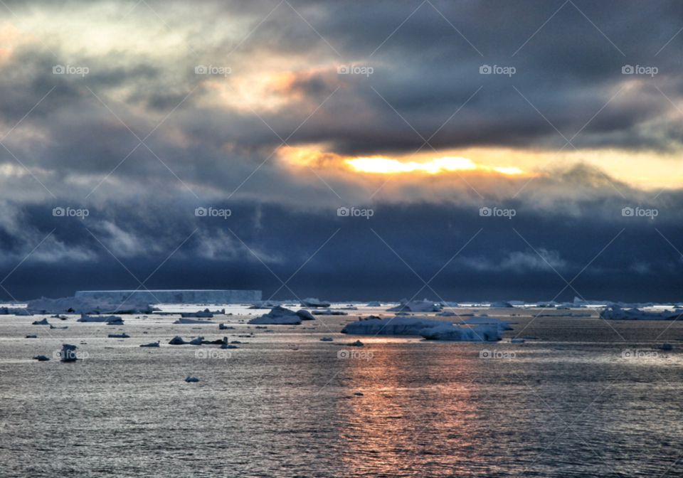 sunrise in antarctica snow ocean ice by pandahat