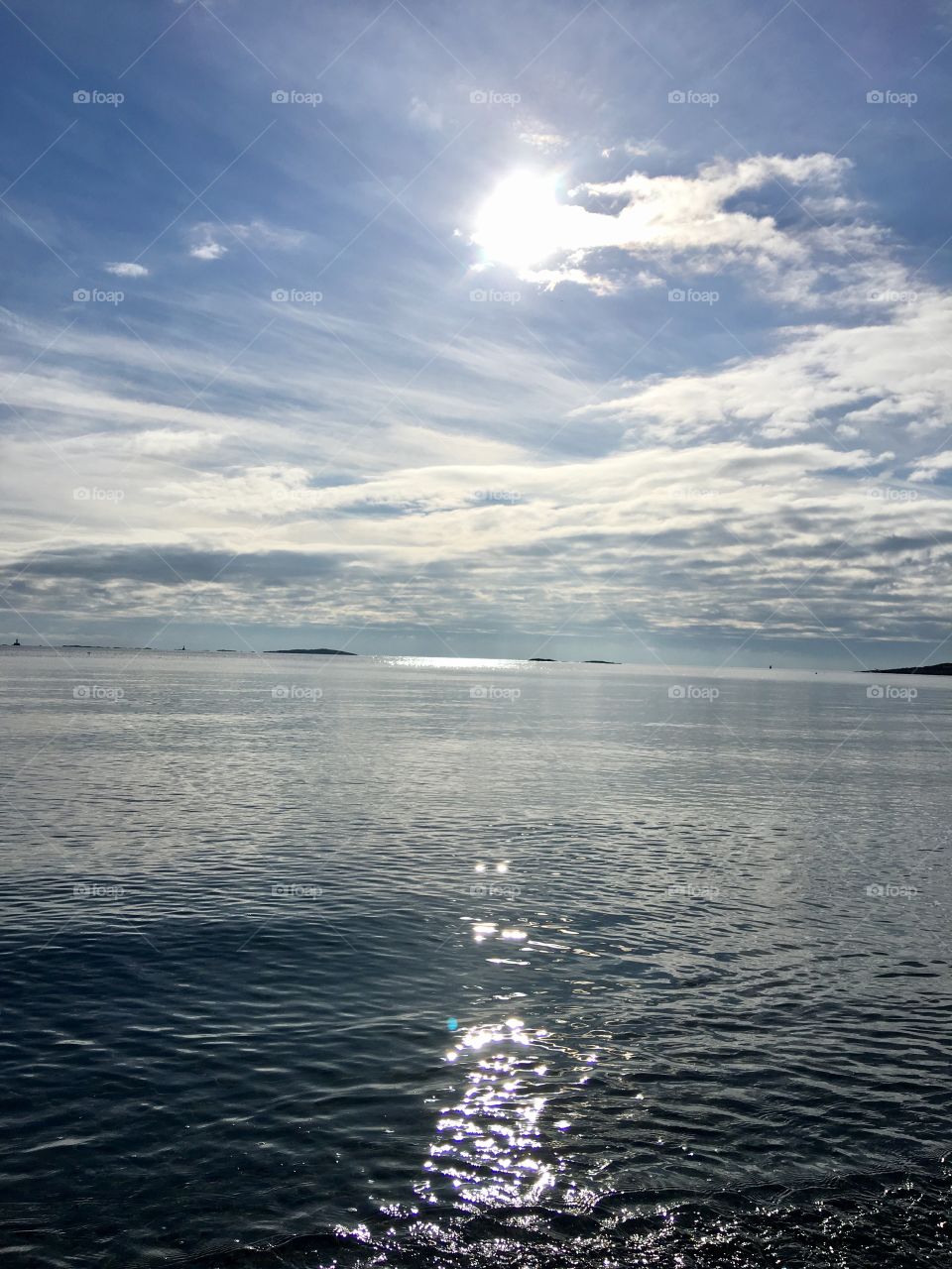 Scenic view of a sea against cloudy sky