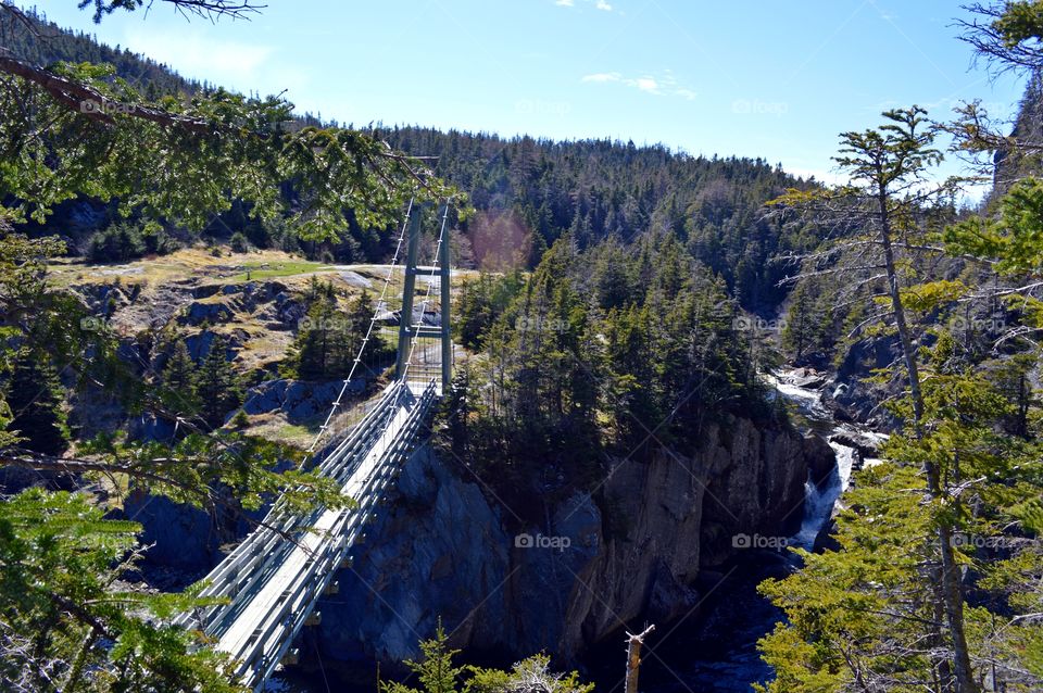 suspension bridge, La Manche Park