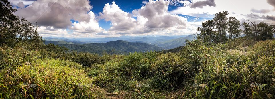 Breathtaking View of Tennessee and North Carolina on the Appalachian Trail at Beauty Spot Unaka 