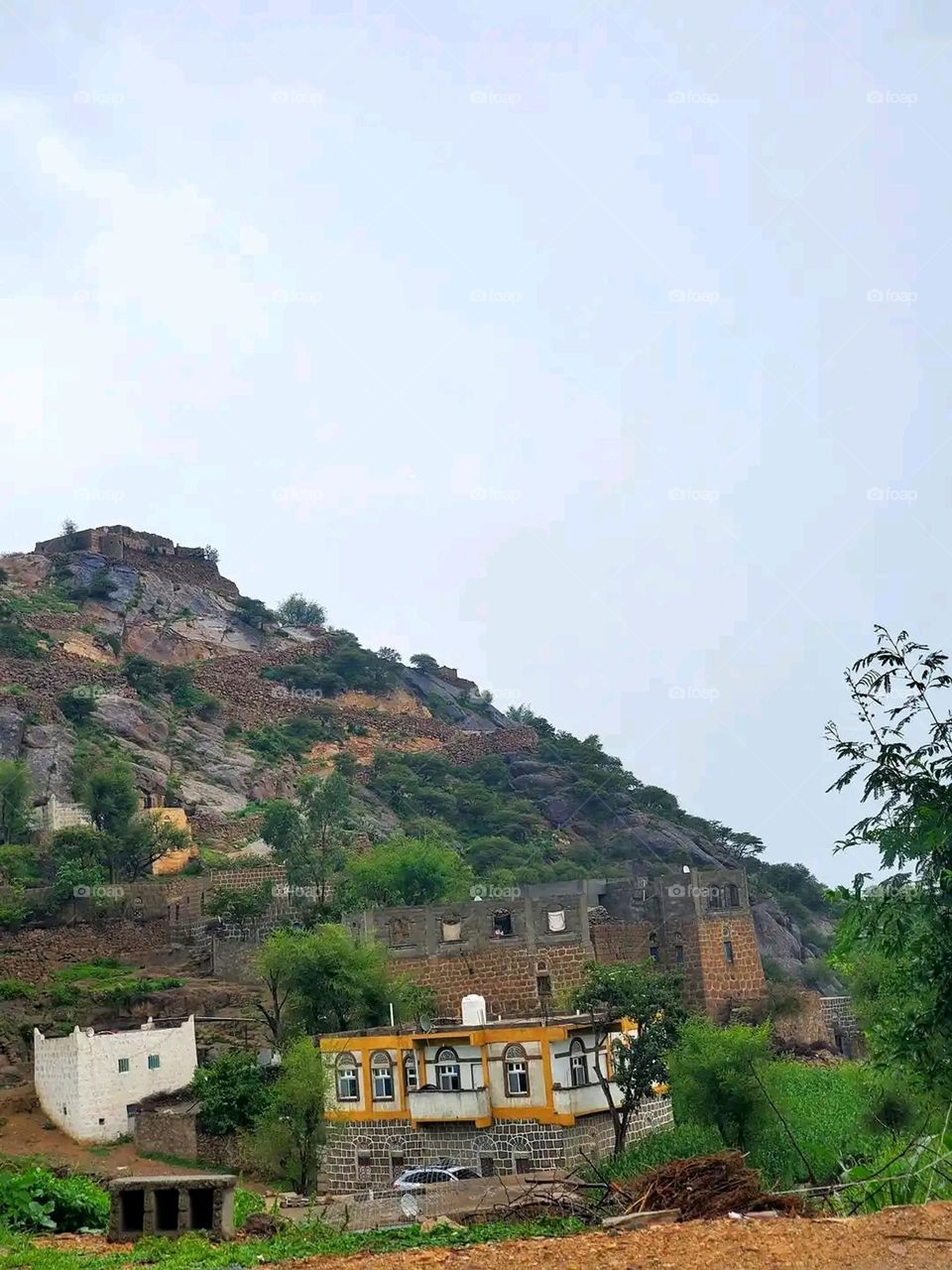 Glory be to God, the magnificent and picturesque view and the natural green trees are a view that is nothing more wonderful than it