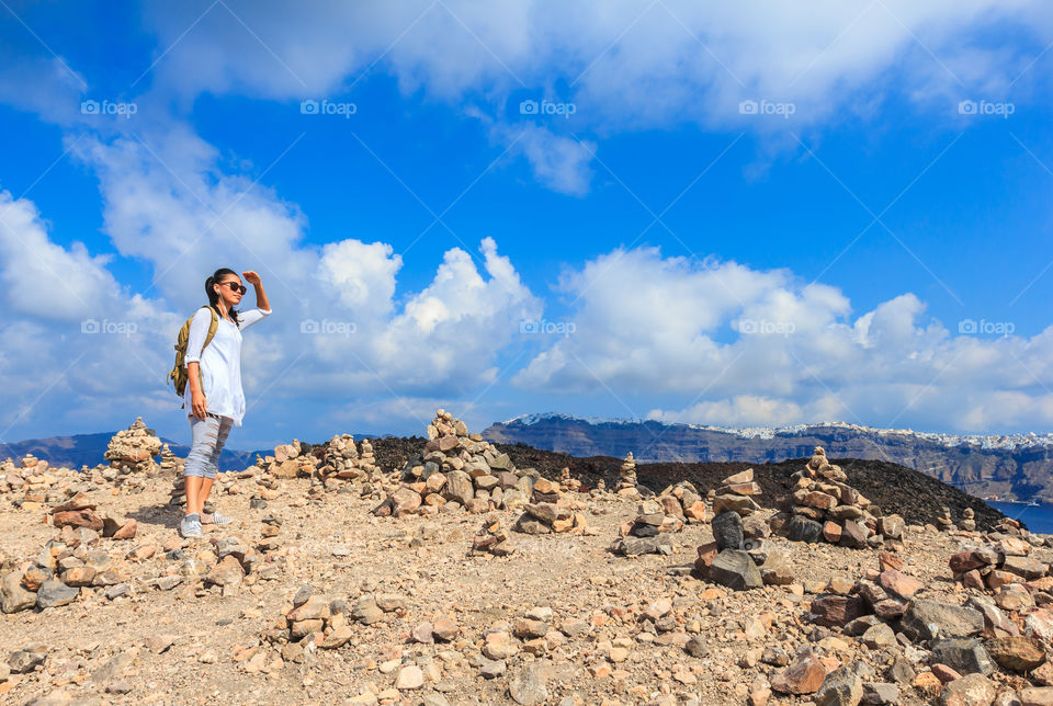 Low angle view of young woman