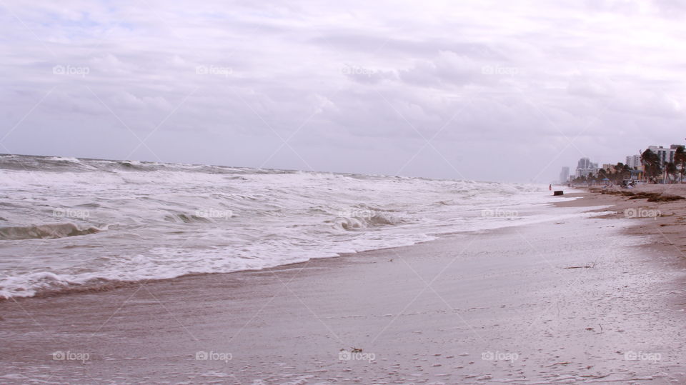 choppy beach waves