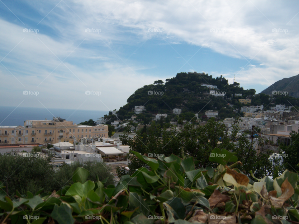 sky sea capri montain by er_said