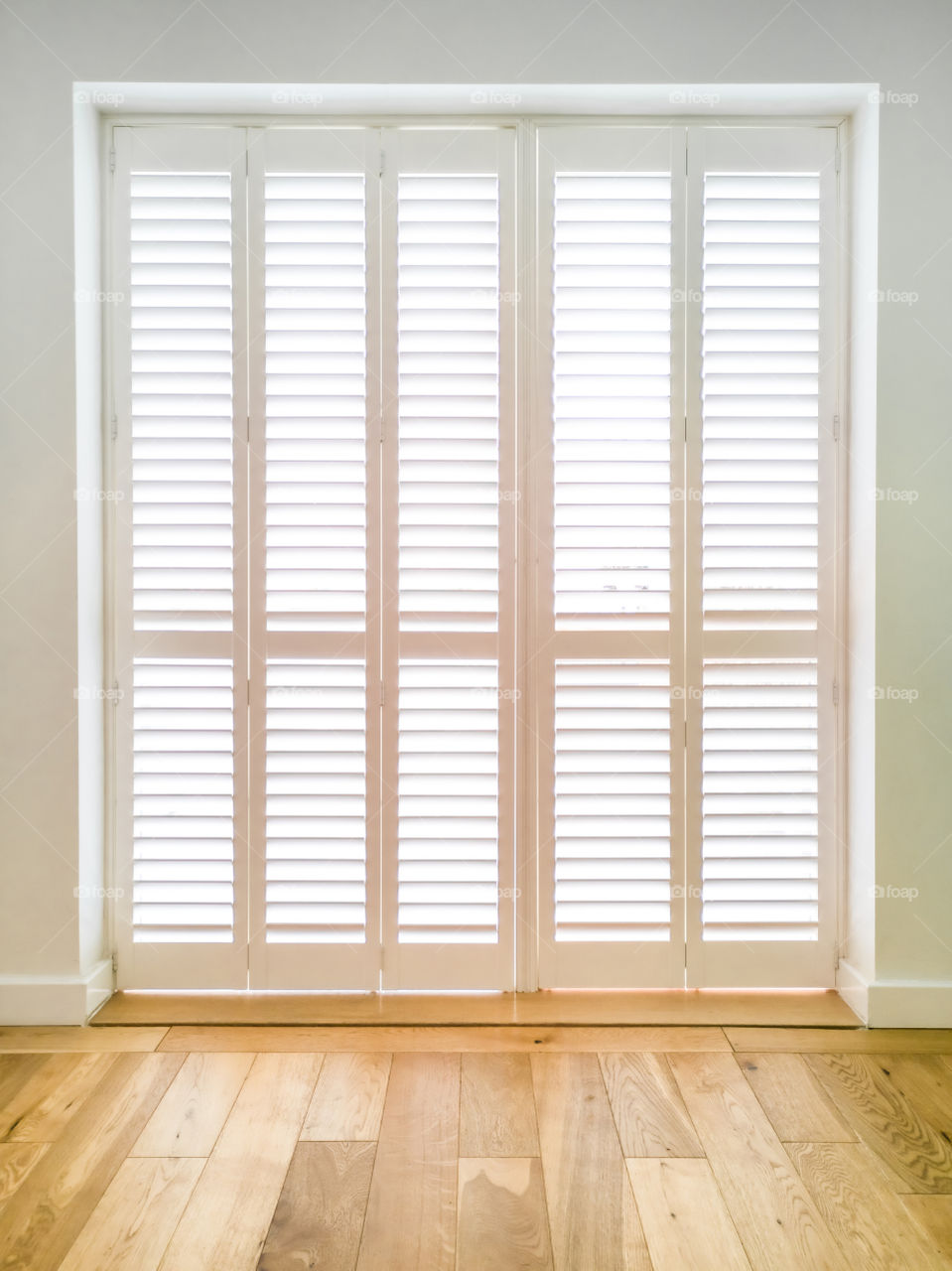 White shutter door.