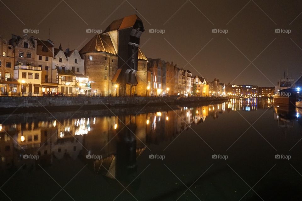 Stunning buildings in Old Town Gdańsk 