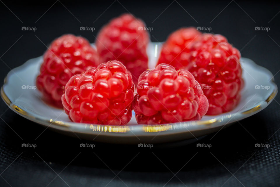 red berries at the plates