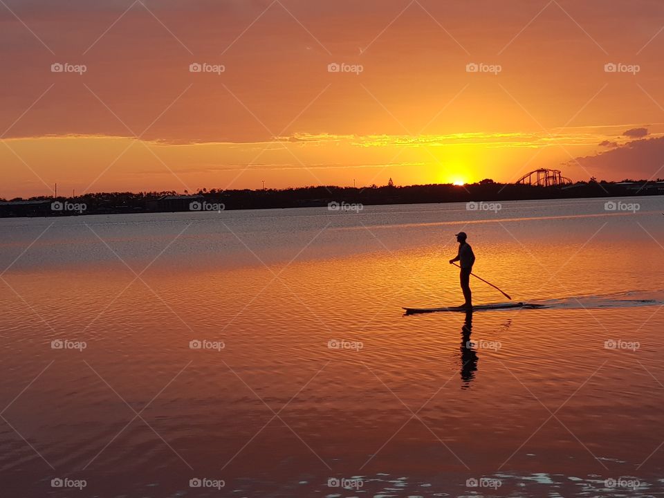 SUP Running through Sunrise