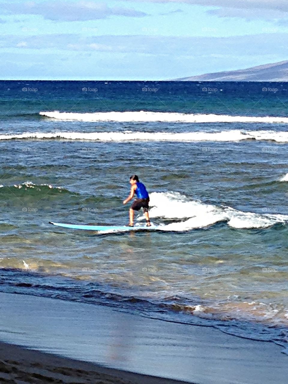 Young surfer