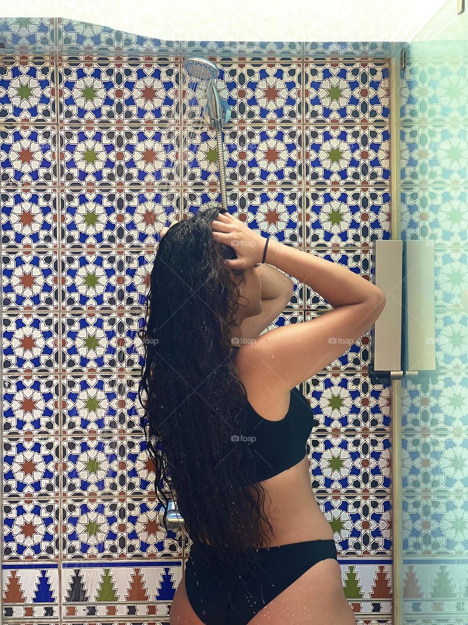 Shower in the Middle East desert