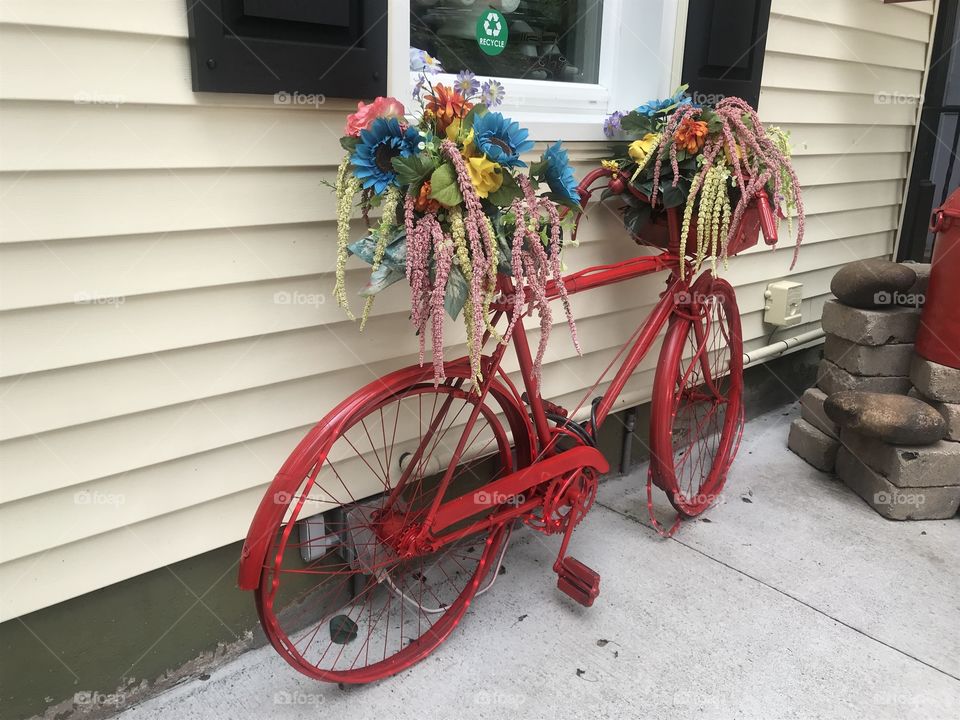 This bike runs on flower power