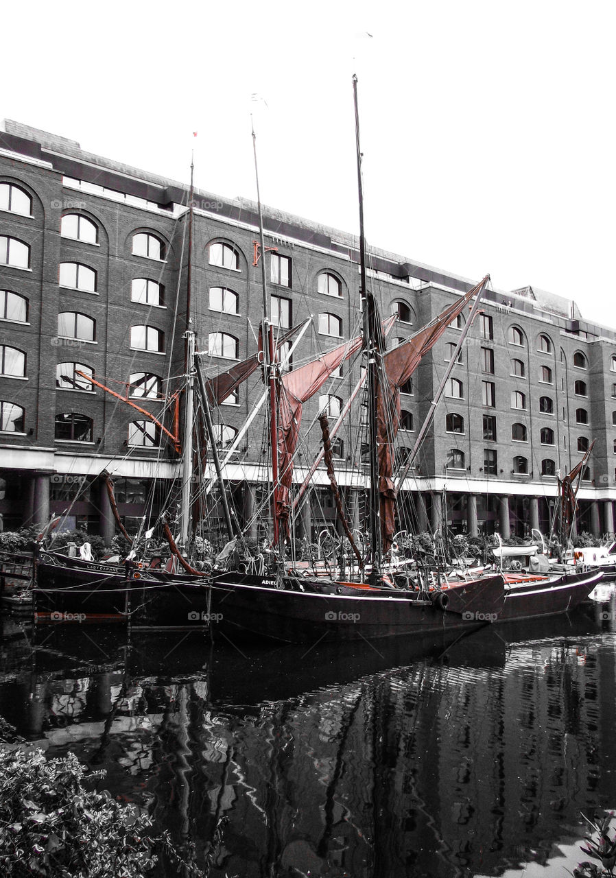 Barges in St Catherines Dock