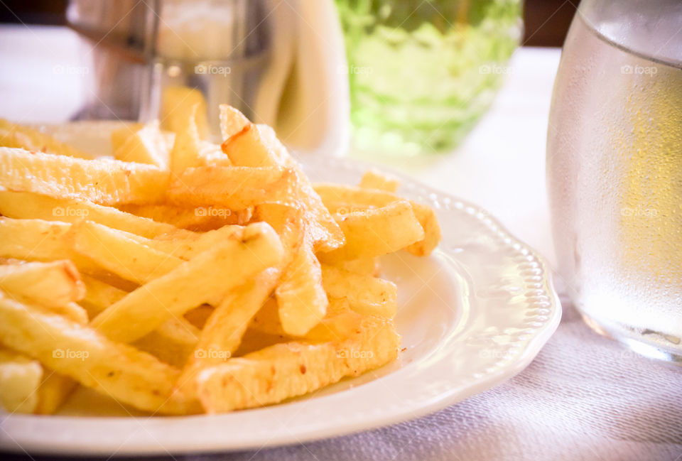 French Fries Potatoes Plate
