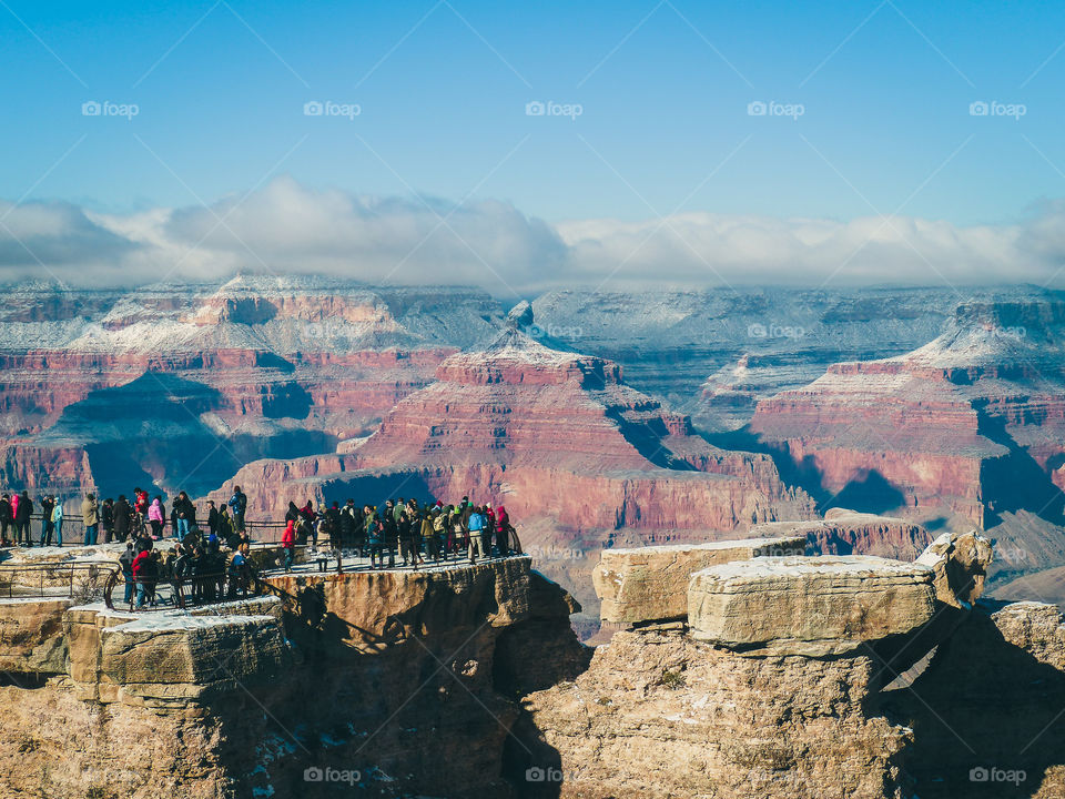 People exploring the Grand Canyon