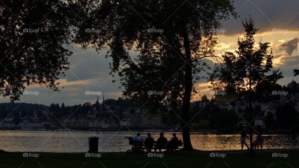 Sunset  At Lake Lucerne