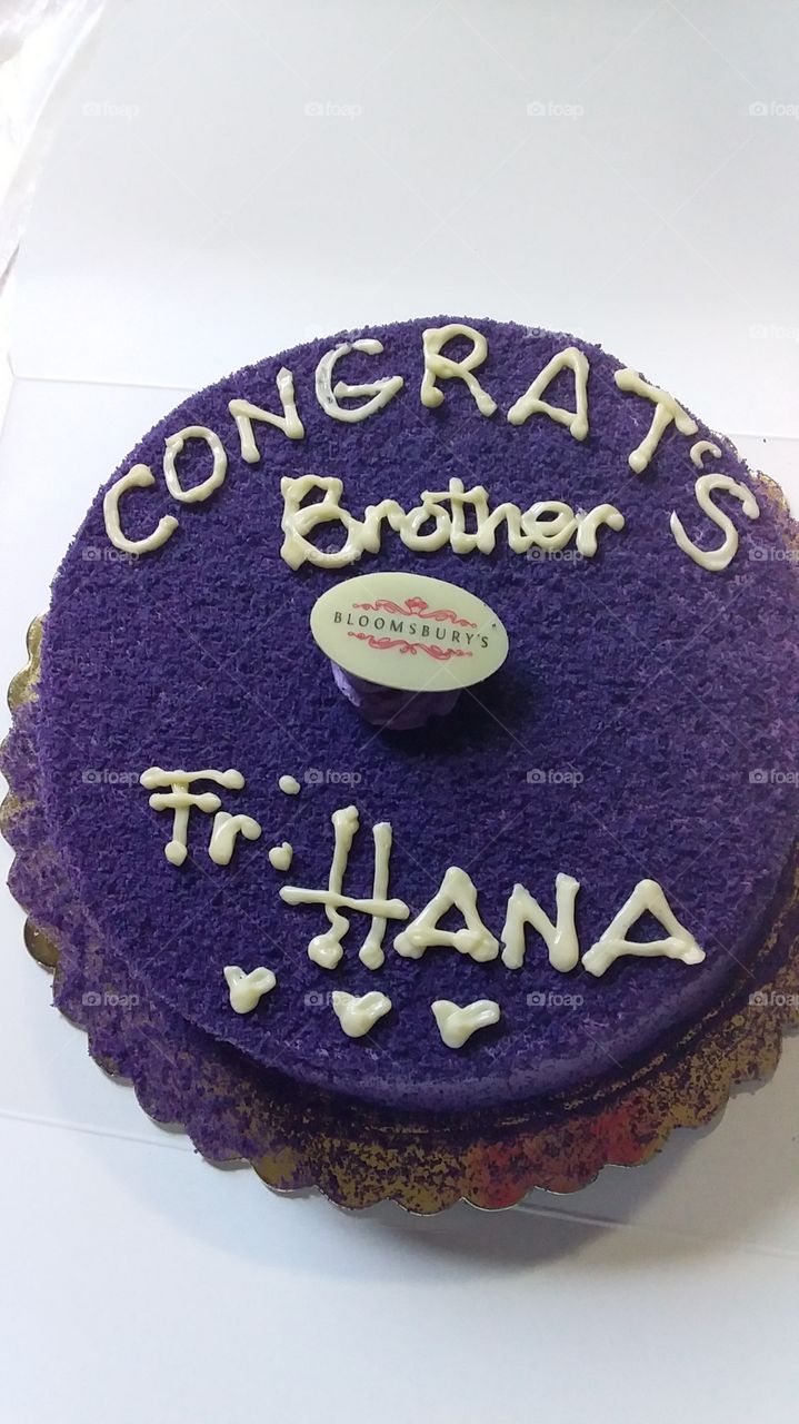 Ube cake, surprise for my cousin husband