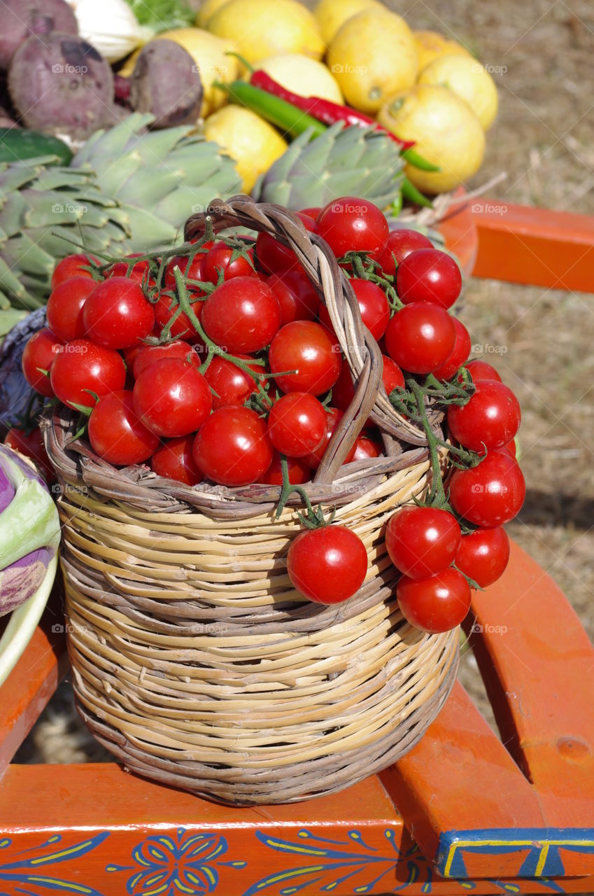 basketful of tomatoes