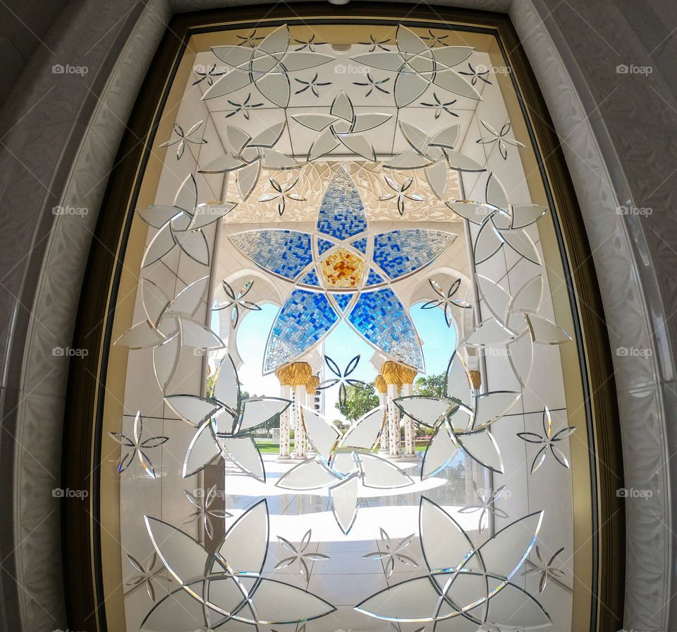 Sheikh Zayed . The most famous White mosque of Dubai