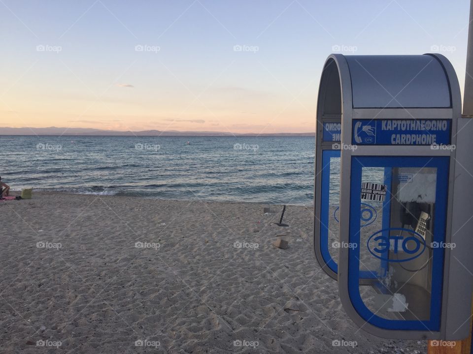 Payphone on the beach