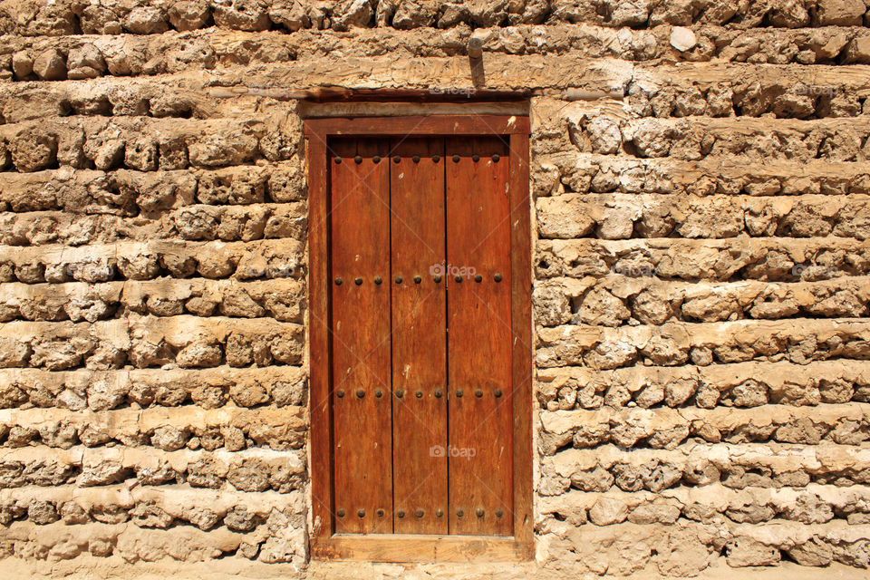 Ancient door in dubai, united Arab Emirates