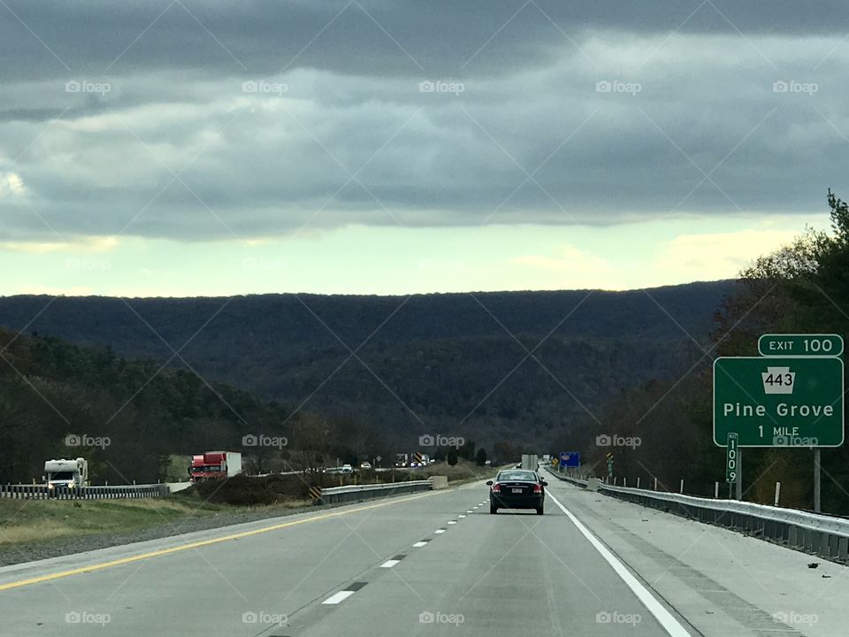 Cloudy skies North Pennsylvania 