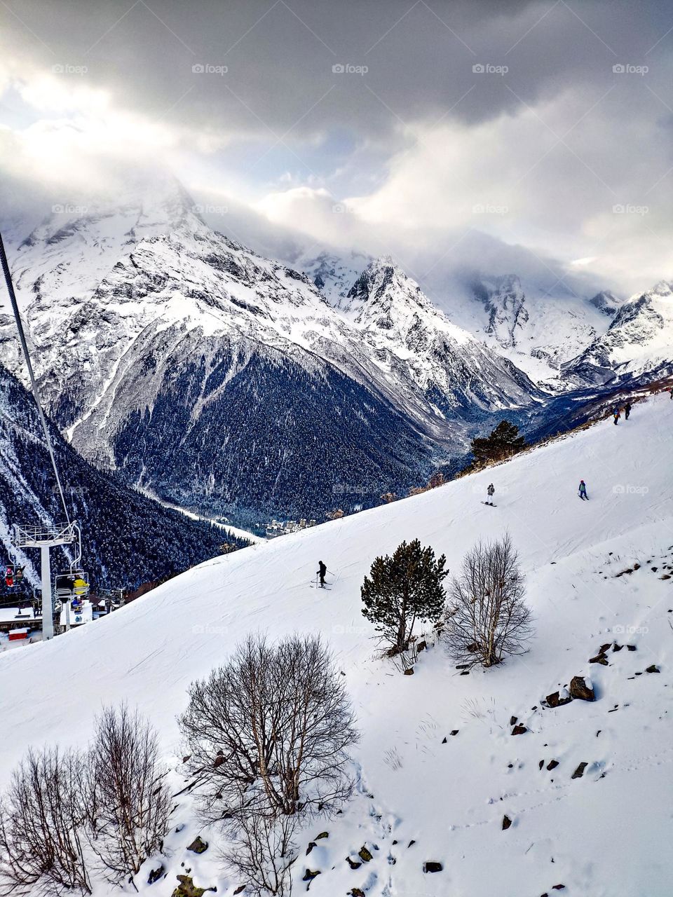 Mountain snow slope