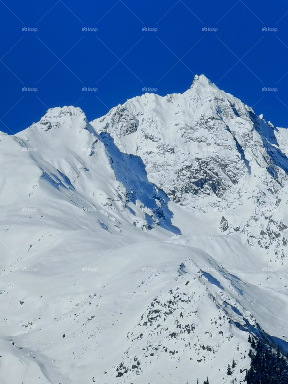 mountain view in winter