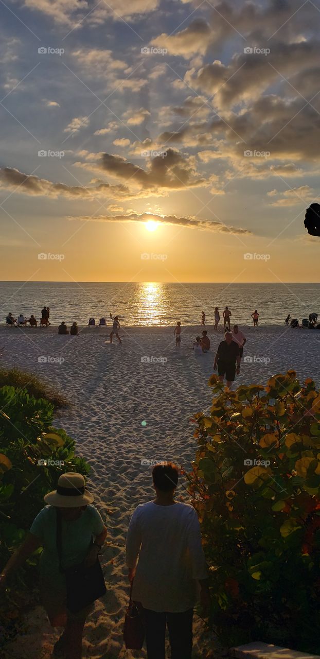 Naples beach sunset