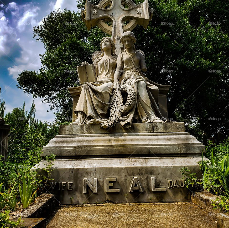 A striking monument at the historic Oakland Cemetary in Atlanta, GA.