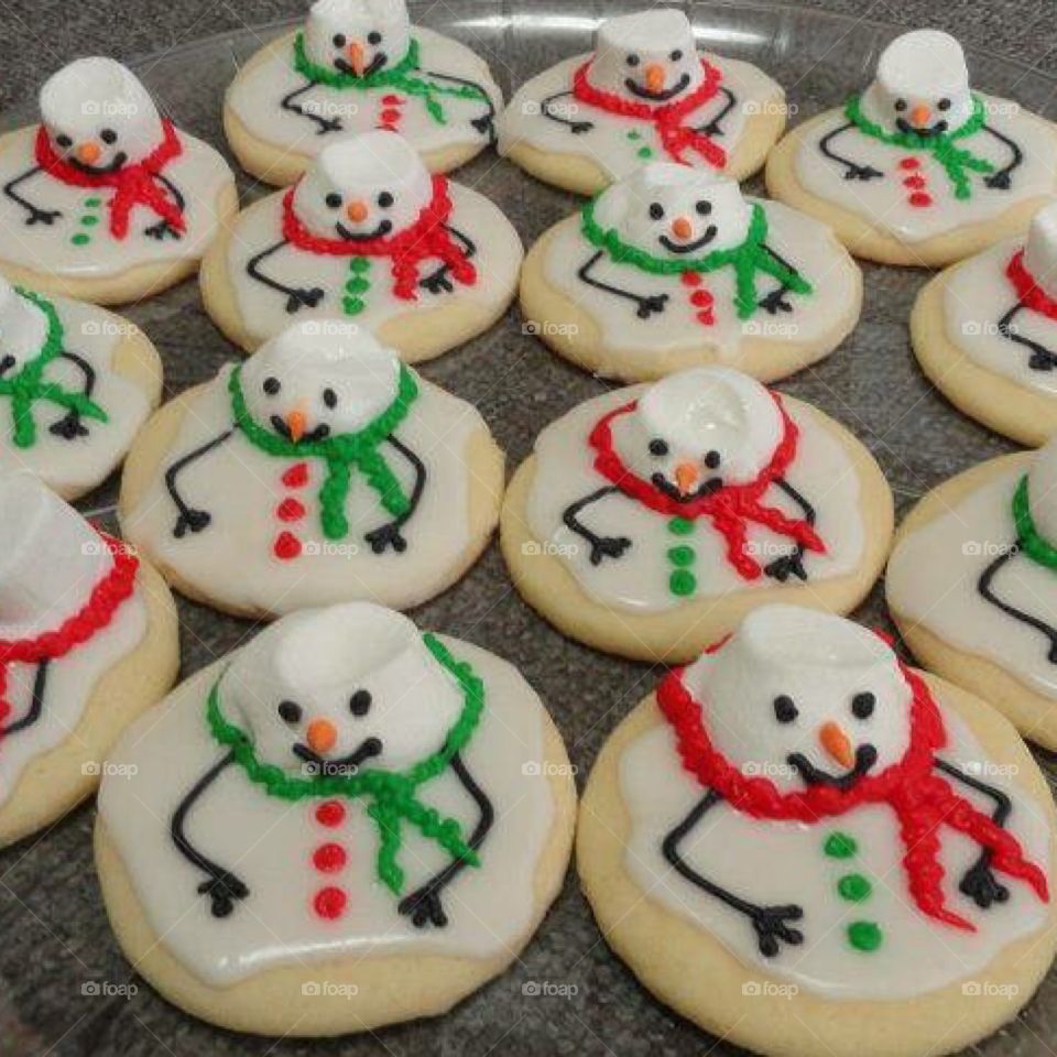 Melting Snowmen cookies