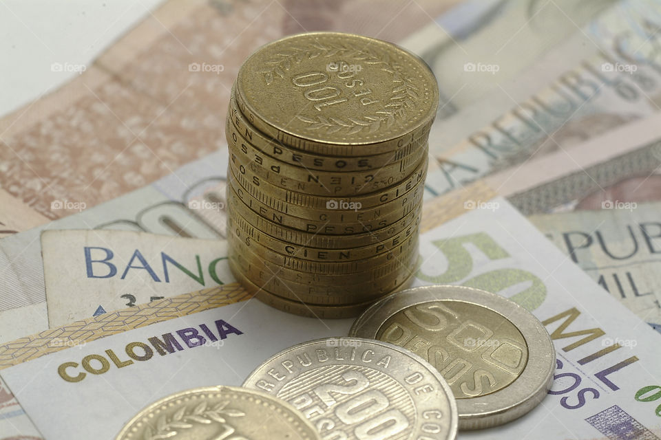 Colombian coins money