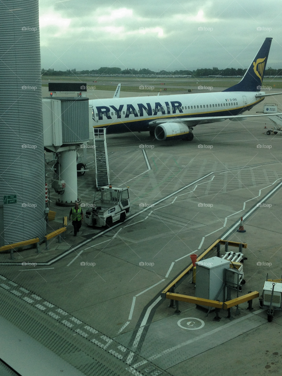 on the tarmac. sat in the lounge at Belfast airport
