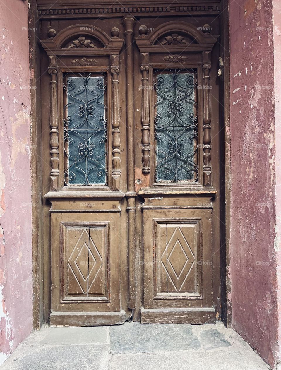 Brown old door