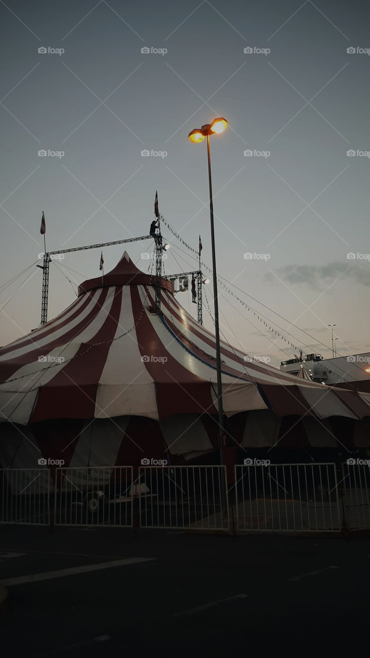 Red and White Circus