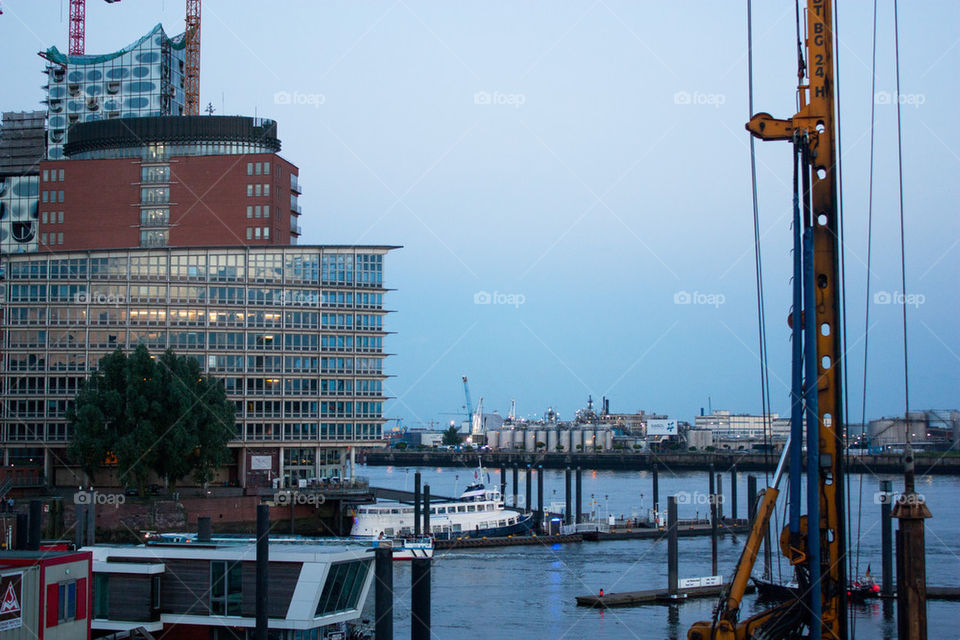 Hamburg at night