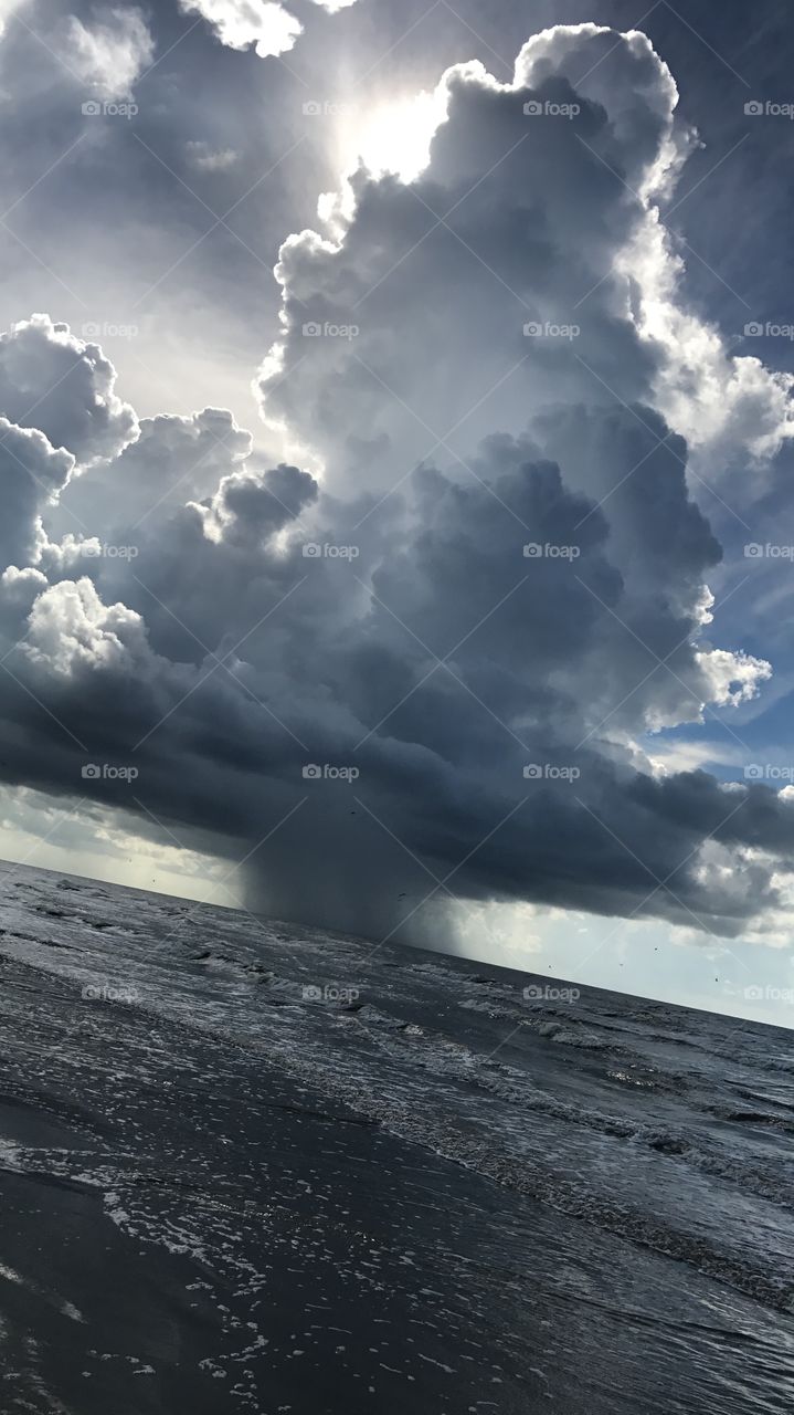 Storm brewing over the ocean