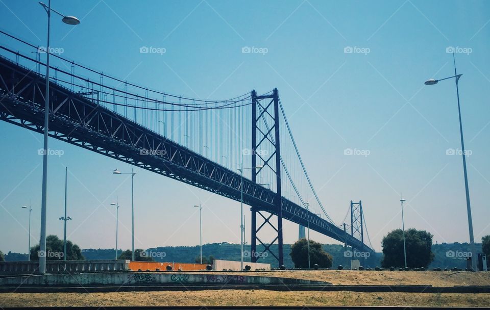 An amazing 25th April bridge in Lisbon 