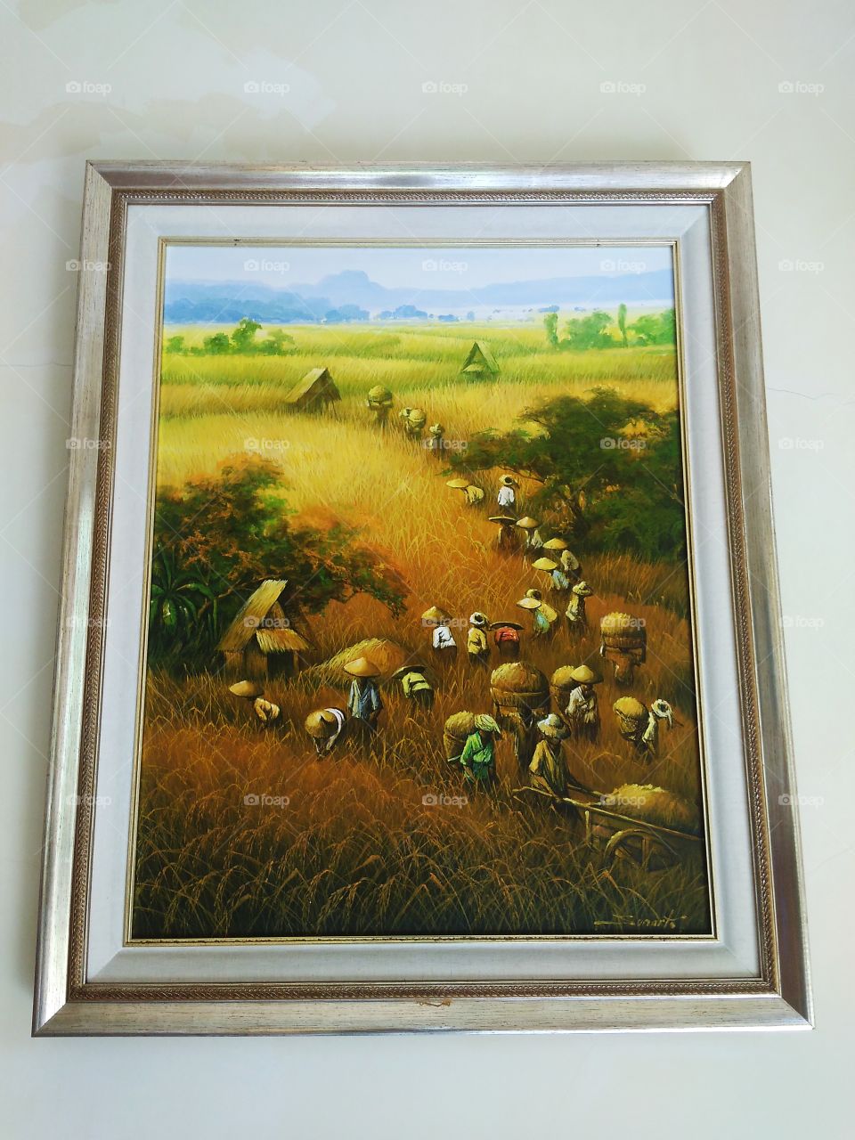 Painting rural rice fields