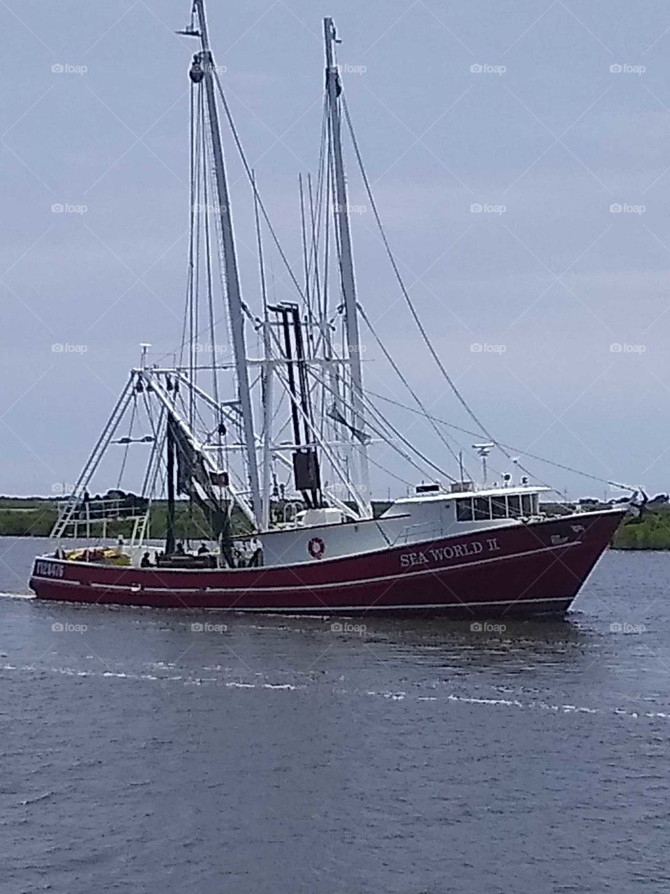 Shrimp boat in the bayou