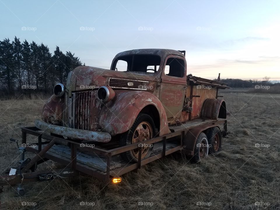 antique fire truck