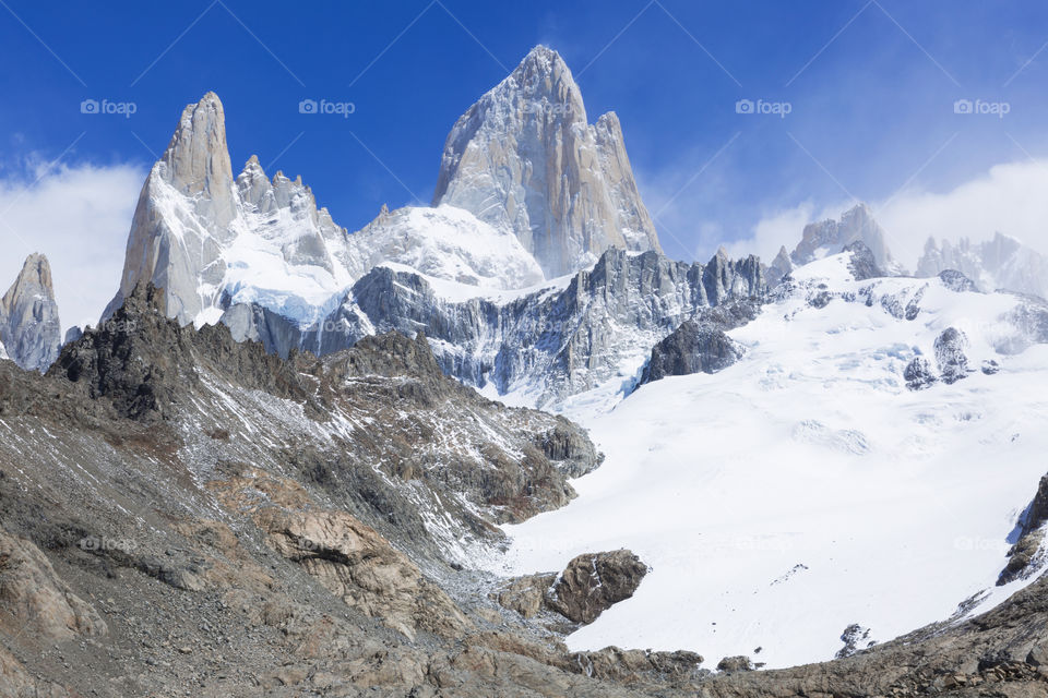 Fitz Roy mountain in El Chalten Patagonia Argentina.