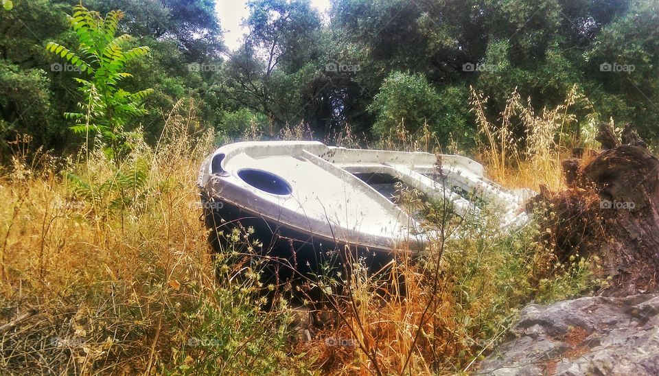 ship wrecked. Greece, corfu, 