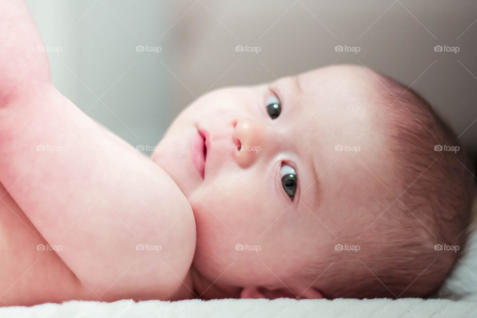 Extreme close-up of baby face
