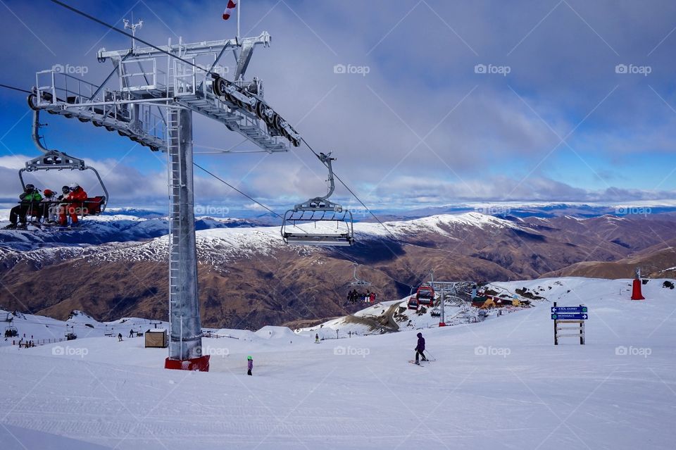 View from the top of Cardrona ski field, New Zealand