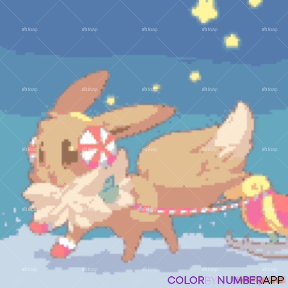 Christmas time is a time of joy and laughter, so I decided to publish this picture of an Eevee pulling a sleigh on Christmas Day with toys for all the children who have been good all year along from Santa Claus and his elves.