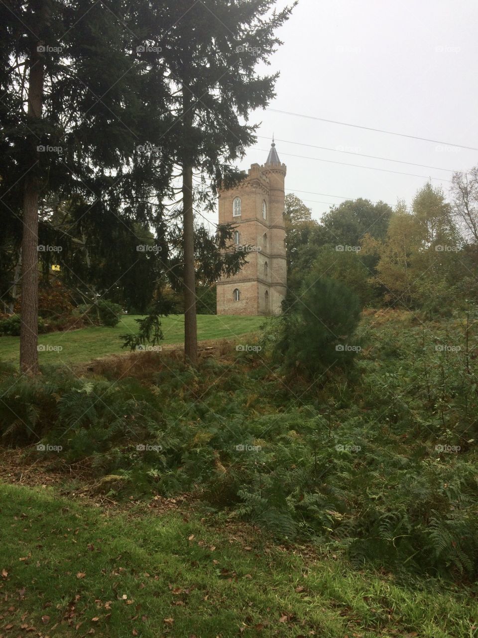 The Gothic Tower, Painshill, Cobham, Surrey, England.