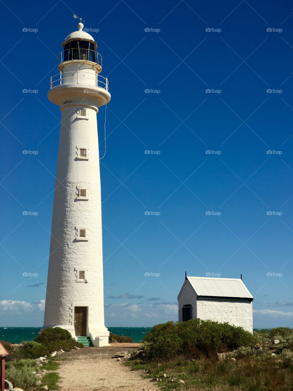 Lighthouse and lighthouse keepers house, Point Lowly South Australia 
