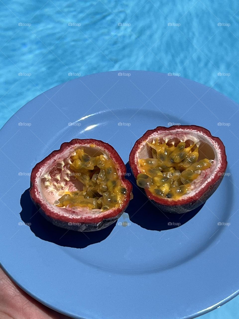 Passion fruit by the pool